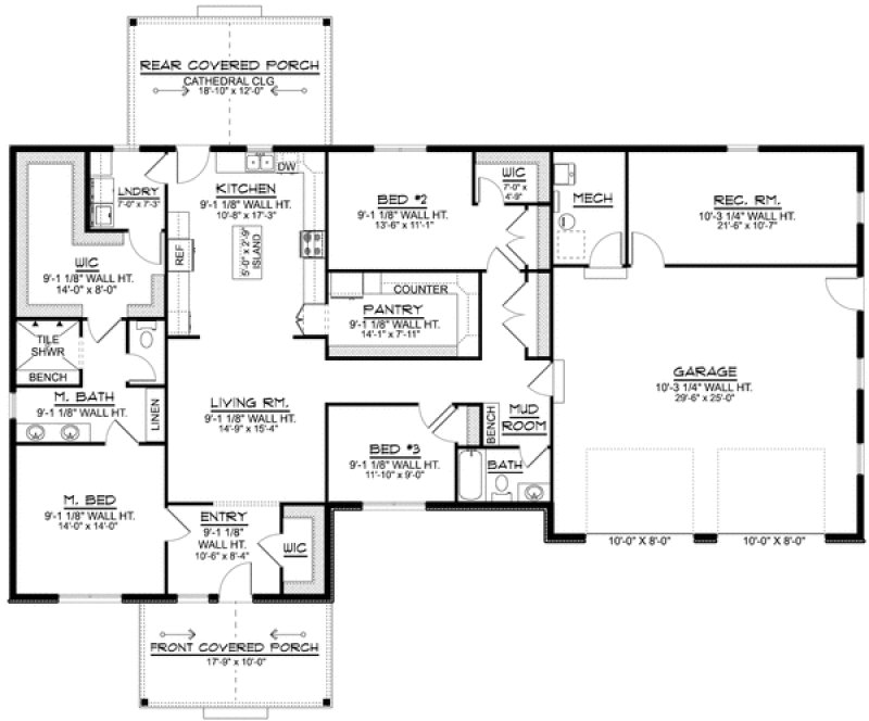 Main Floor Plan for House Plan #754891