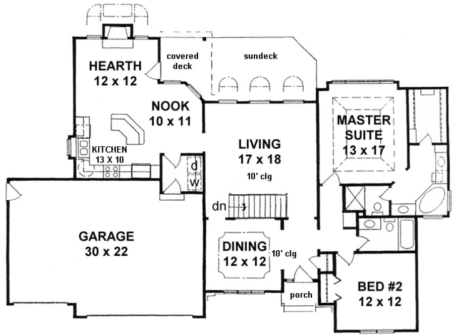 Main Floor Plan for House Plan #351751