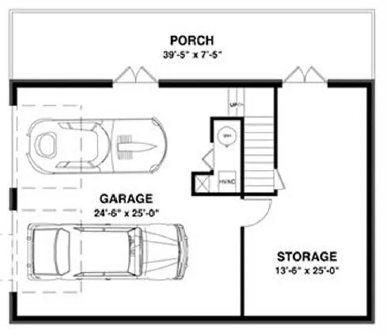 Floorplan lower for House Plan #276261