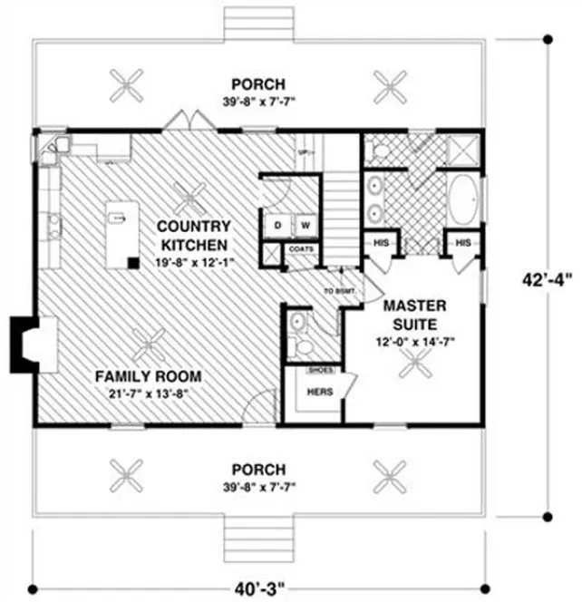 Main Floor Plan for House Plan #276261