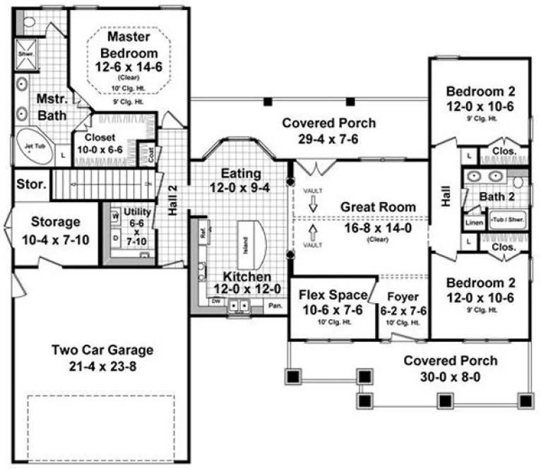 Main Floor Plan for House Plan #217361