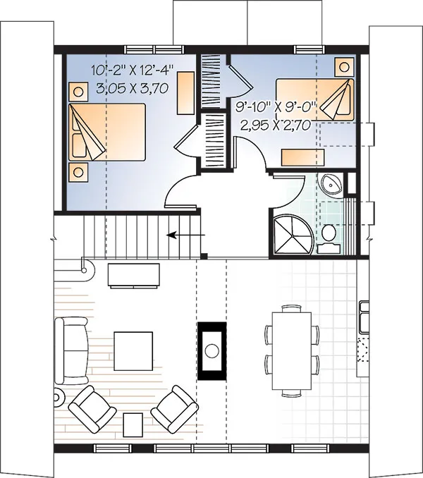 Second Floor Plan for House Plan #148393