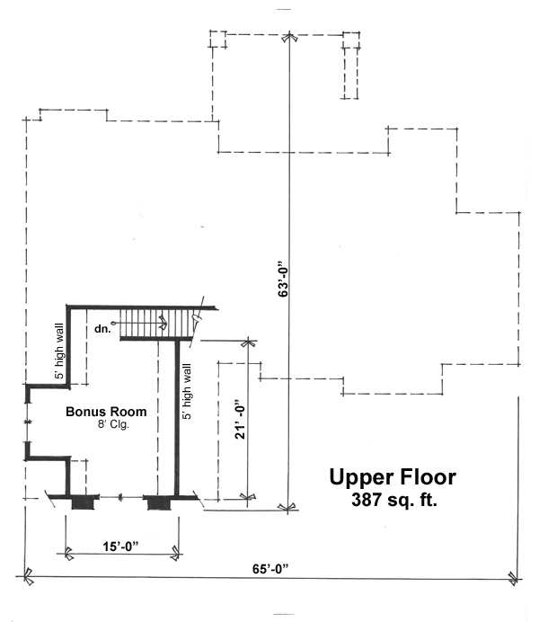 Attic Plan for House Plan #285264