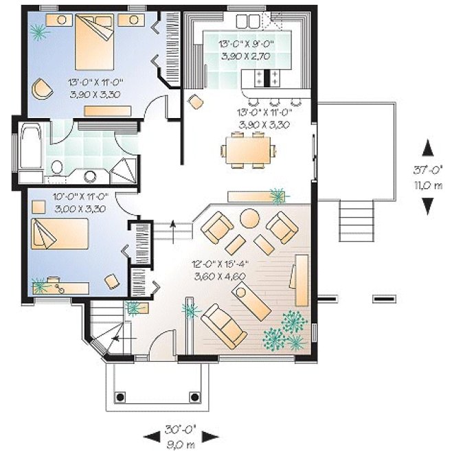 Main Floor Plan for House Plan #141232