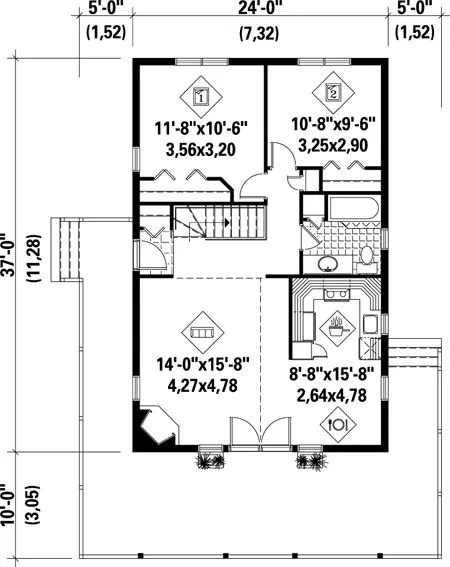 Main Floor Plan for House Plan #175873