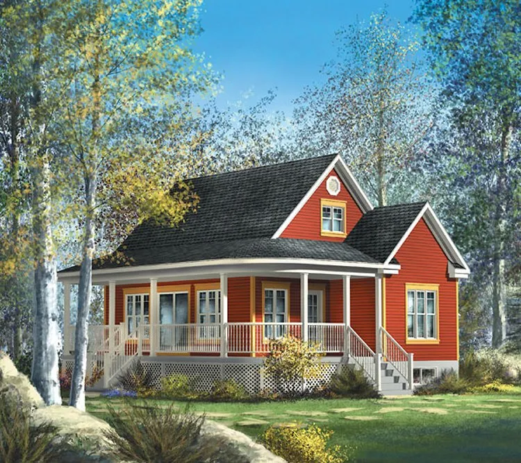 Full Rendering for House Plan #172026