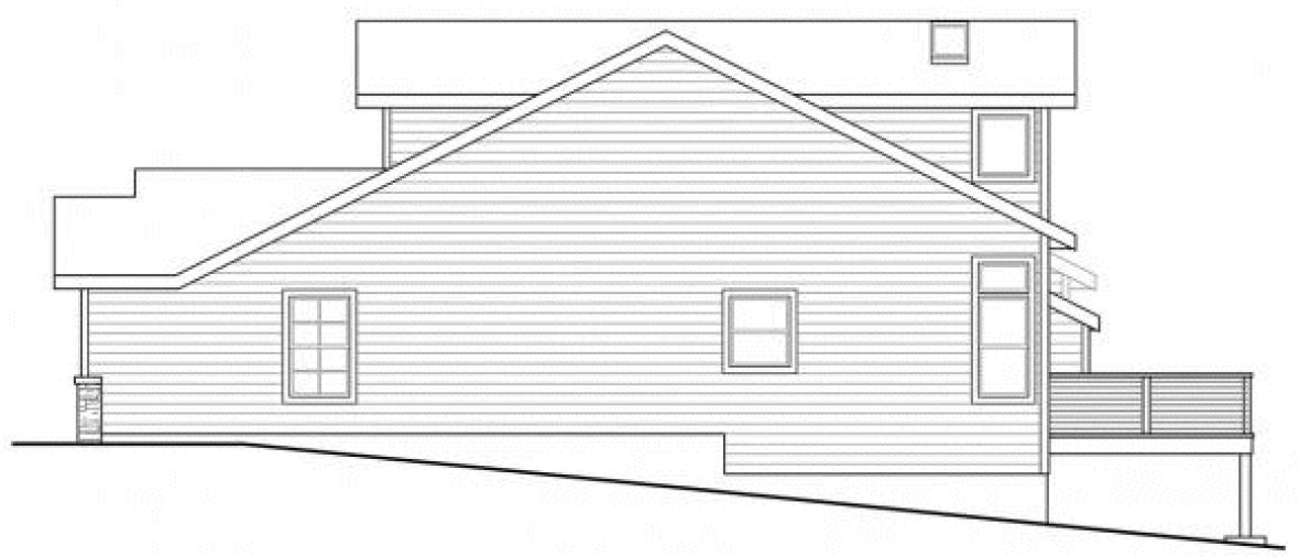 Right Elevation for House Plan #341183