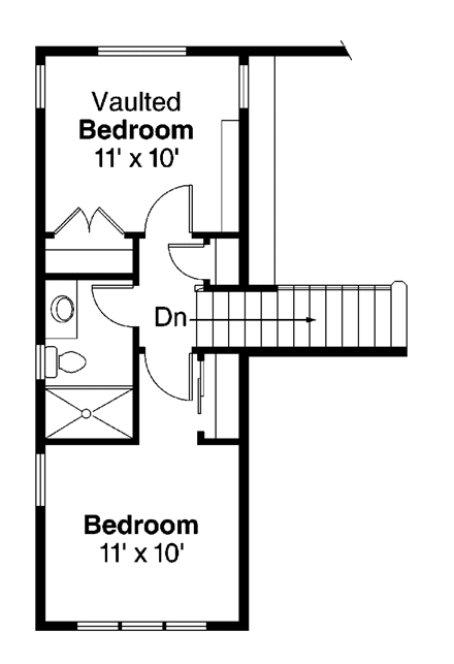 Second Floor Plan for House Plan #341183