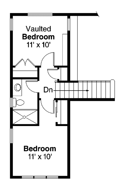 Second Floor Plan for House Plan #341183
