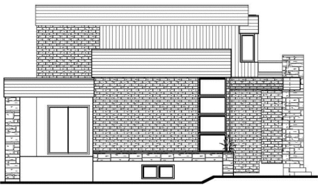 Left Elevation for House Plan #420870