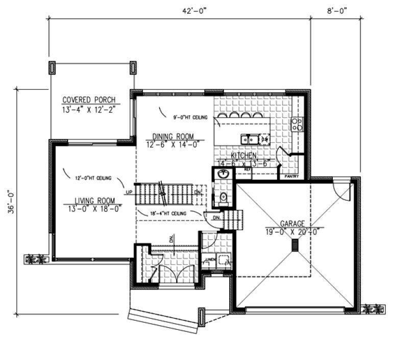 Main Floor Plan for House Plan #420870
