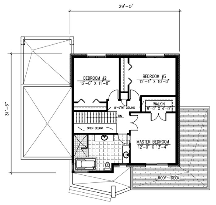 Second Floor Plan for House Plan #420870
