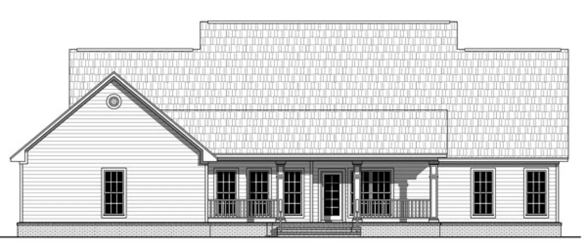 Rear Elevation for House Plan #216332
