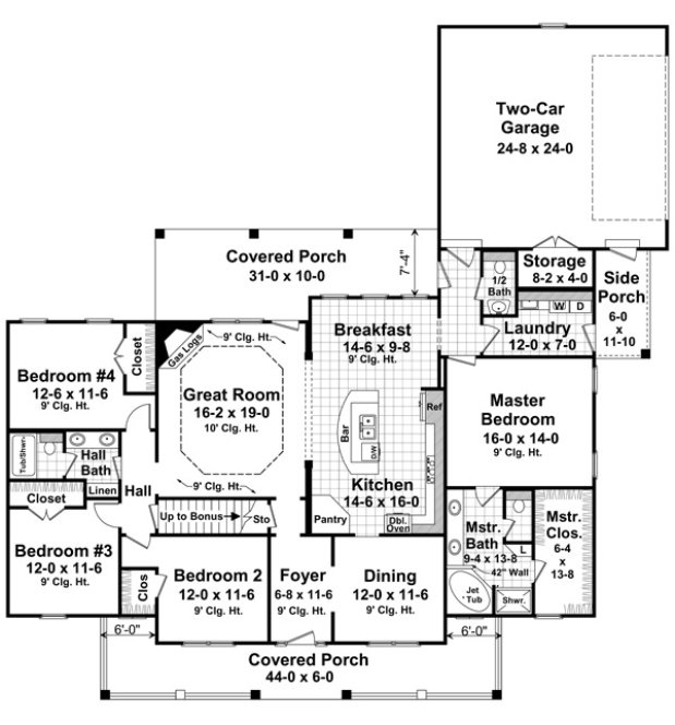 Main Floor Plan for House Plan #216332