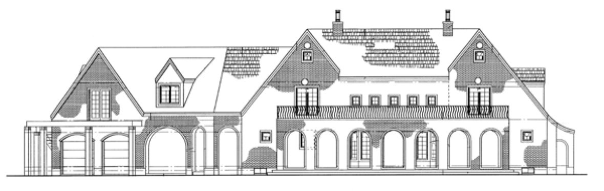 Rear Elevation for House Plan #522263