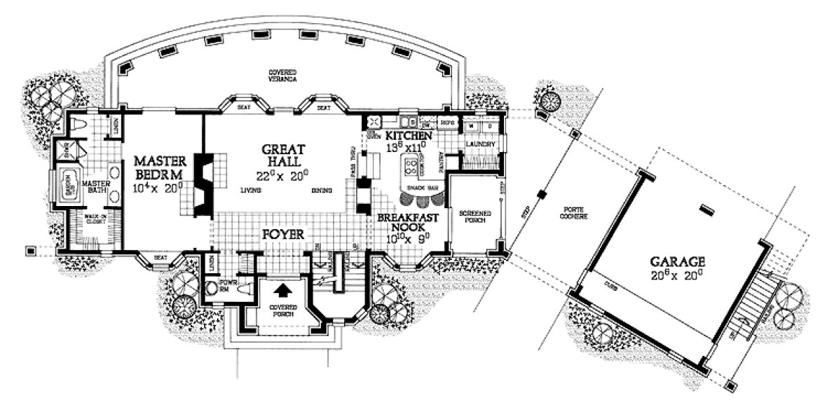 Main Floor Plan for House Plan #522263