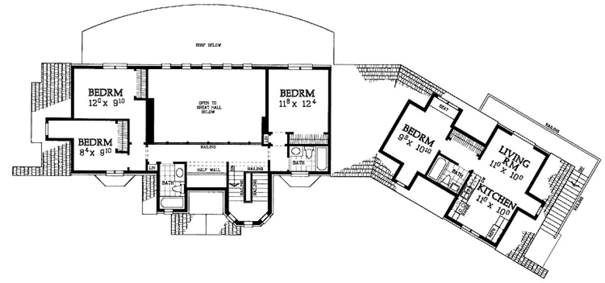 Second Floor Plan for House Plan #522263