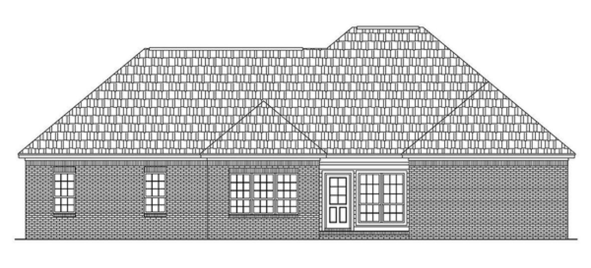 Rear Elevation for House Plan #212351