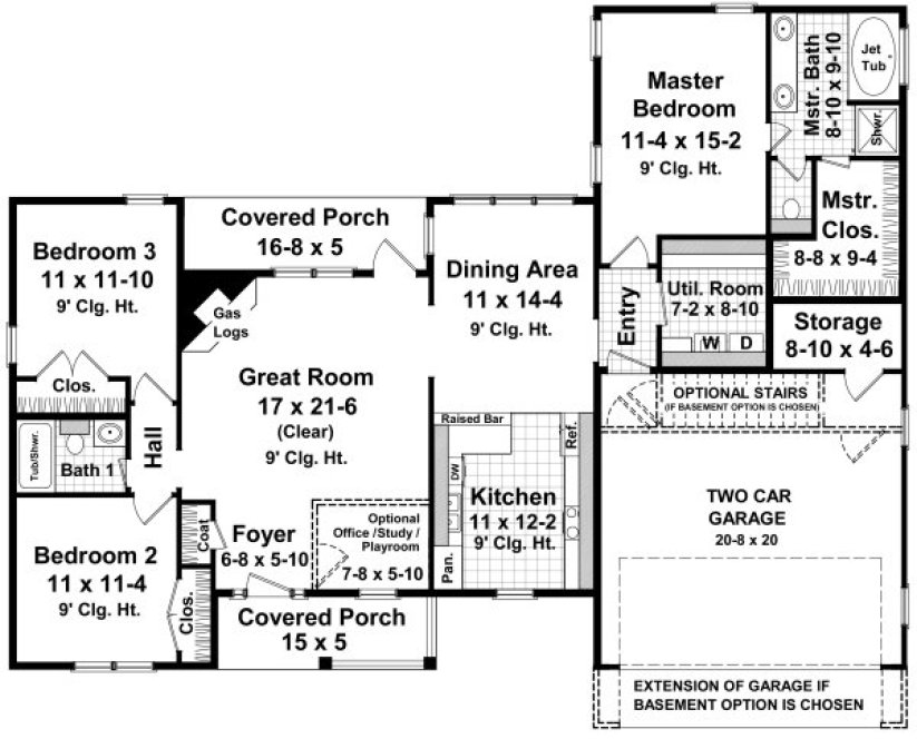 Main Floor Plan for House Plan #210661