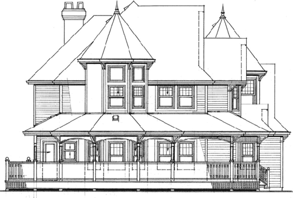 Left Elevation for House Plan #510212