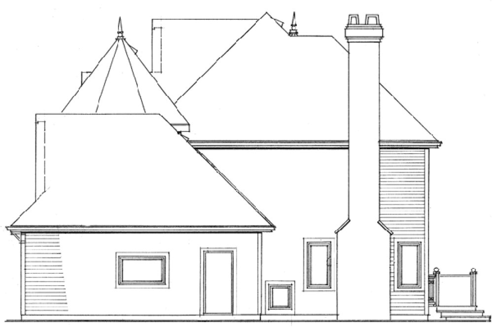 Right Elevation for House Plan #510212