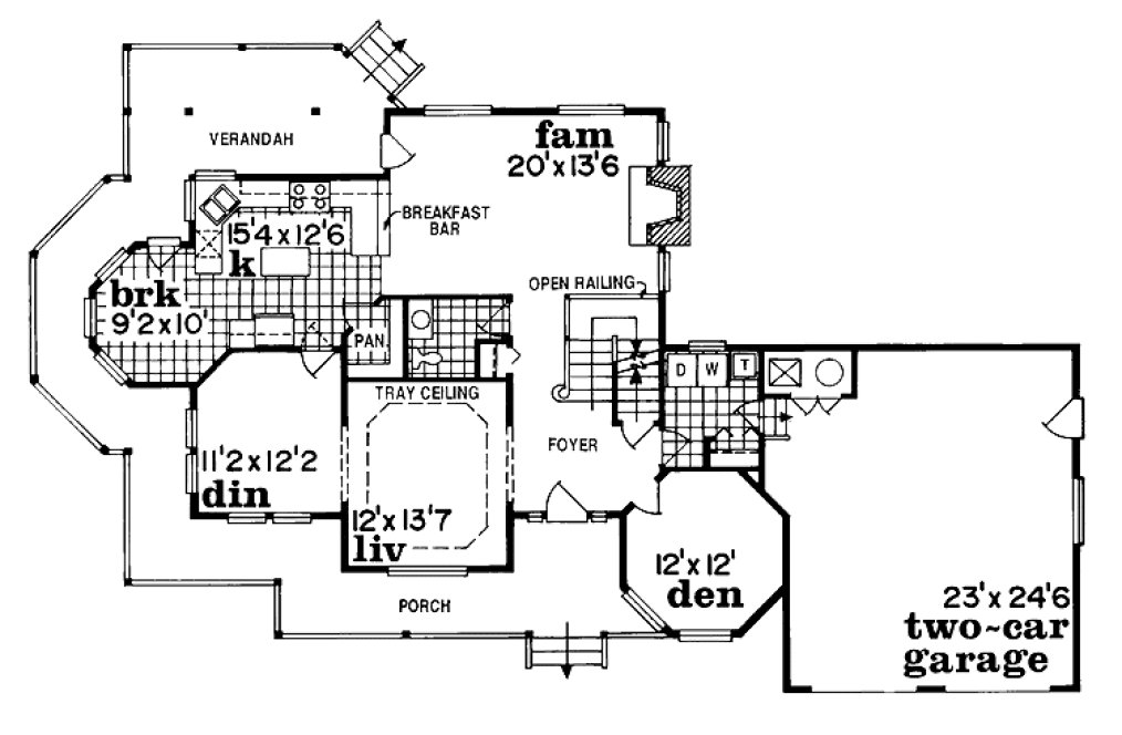 Main Floor Plan for House Plan #510212
