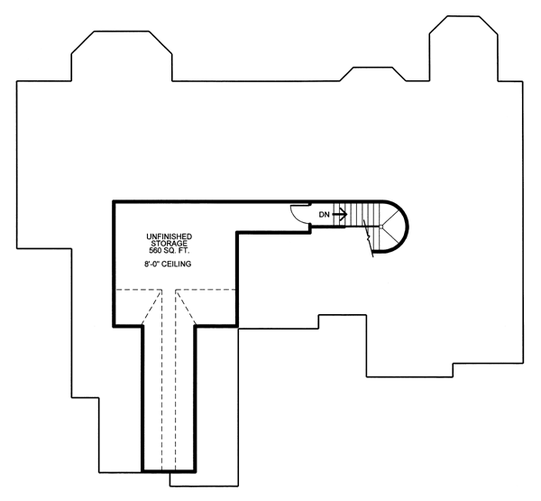 Attic Plan for House Plan #153024