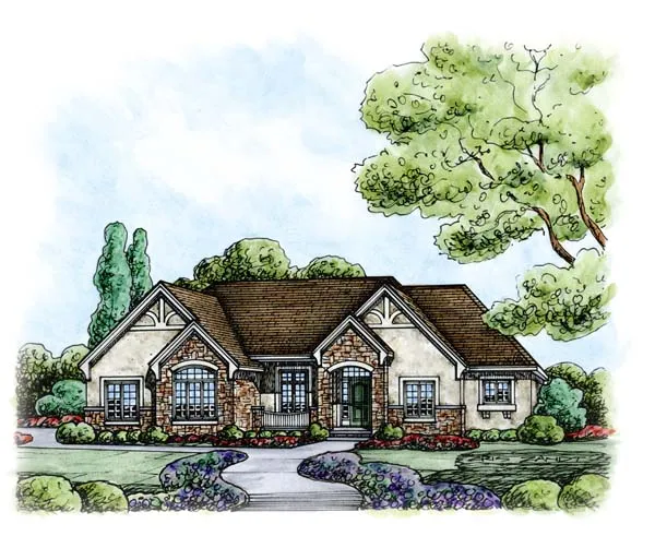 Full Rendering for House Plan #153024