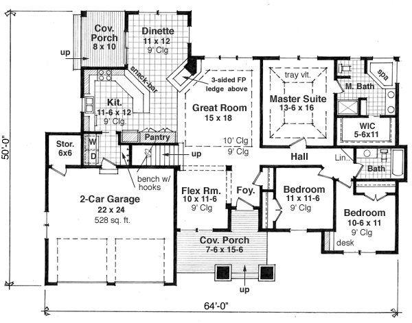 Main Floor Plan for House Plan #284171