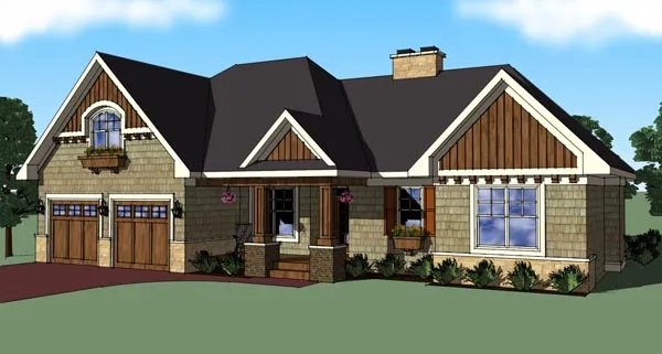 Full Rendering for House Plan #284171