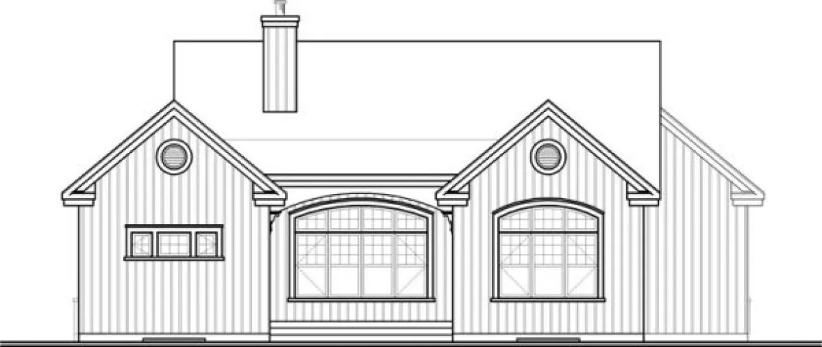 Rear Elevation for House Plan #146223