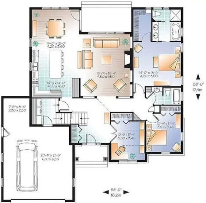 Main Floor Plan for House Plan #146223