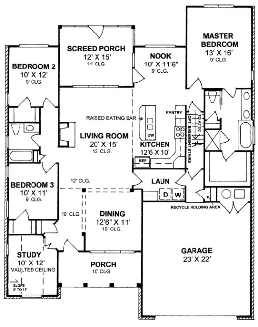 Main Floor Plan for House Plan #247614