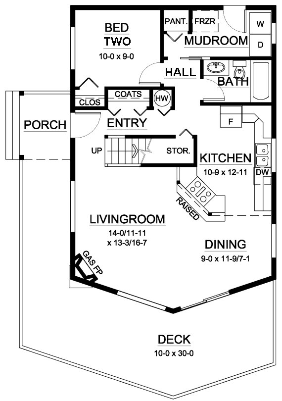 Main Floor Plan for House Plan #108421