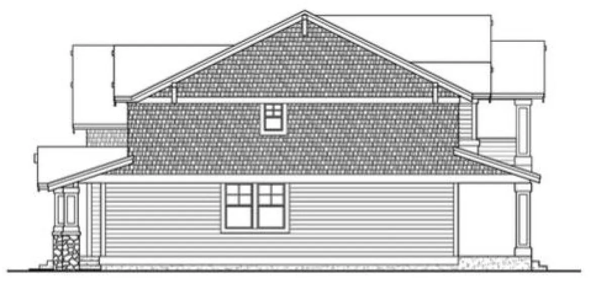 Right Elevation for House Plan #337832