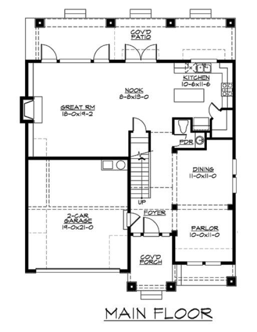 Main Floor Plan for House Plan #337832
