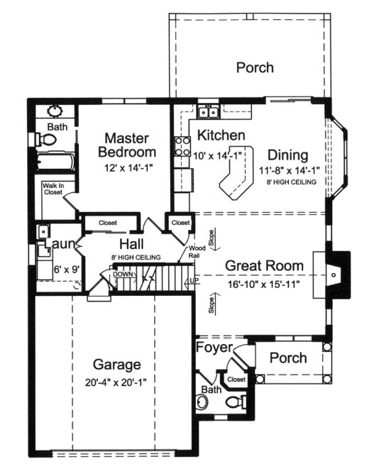 Main Floor Plan for House Plan #531010