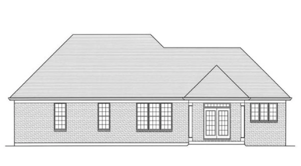 Rear Elevation for House Plan #530426