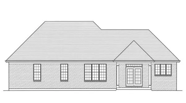Rear Elevation for House Plan #530426