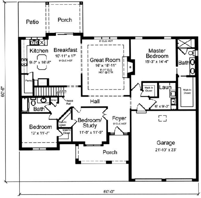 Main Floor Plan for House Plan #530426