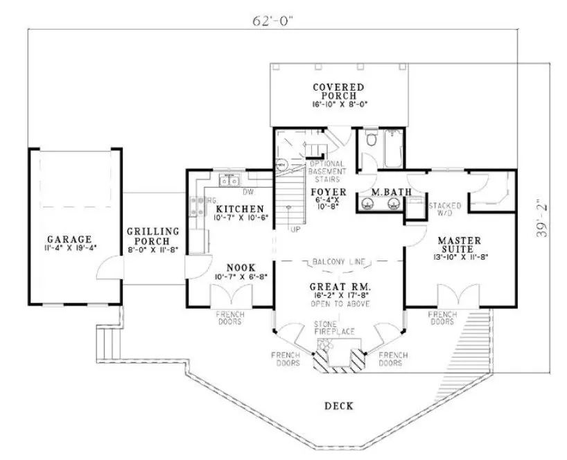 Main Floor Plan for House Plan #310338