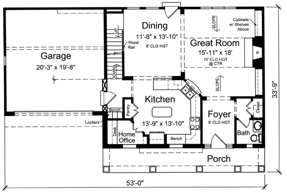 Main Floor Plan for House Plan #530536