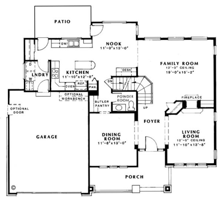 Main Floor Plan for House Plan #182624