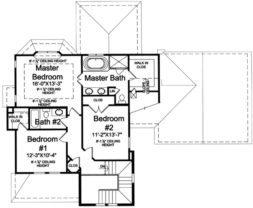 Second Floor Plan for House Plan #530166