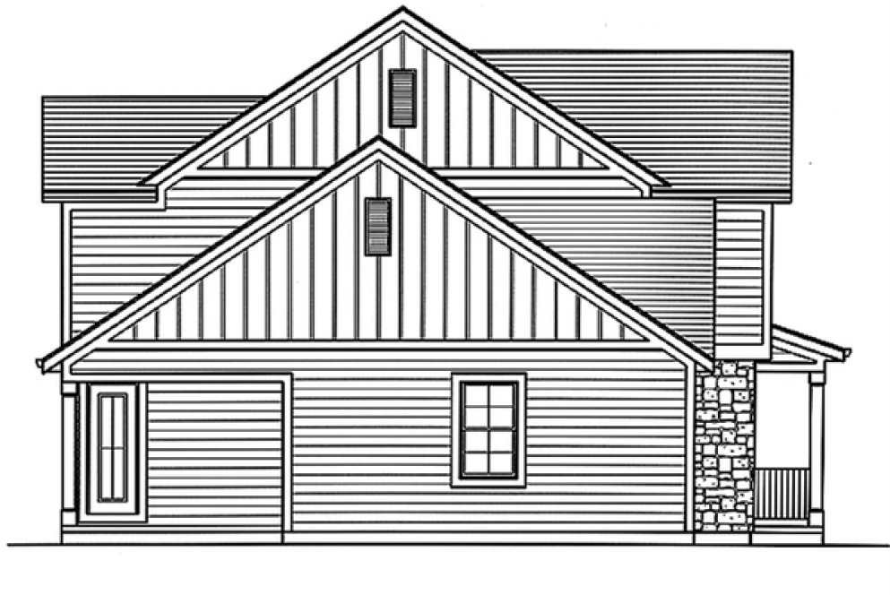Left Elevation for House Plan #534662