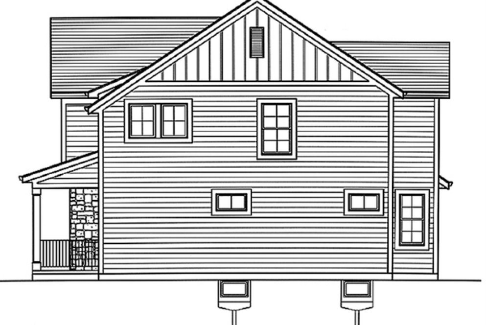 Right Elevation for House Plan #534662