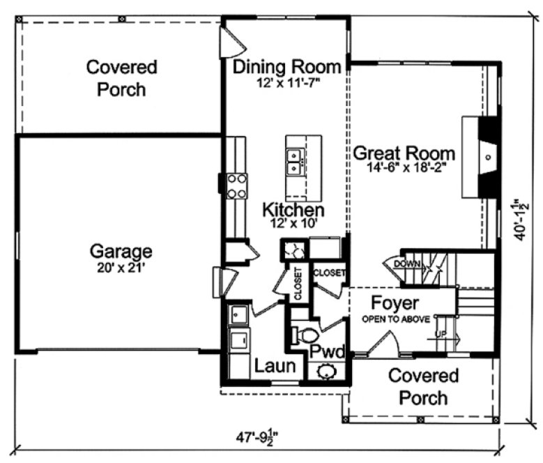 Main Floor Plan for House Plan #534662