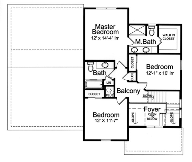 Second Floor Plan for House Plan #534662