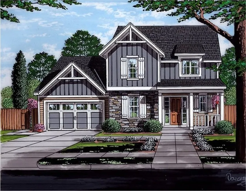 Full Rendering for House Plan #534662