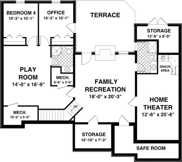 Basement Plan for House Plan #271271